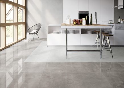 Minimalistyczna, biało-szara kuchnia w kolekcji Cerrad Apenino