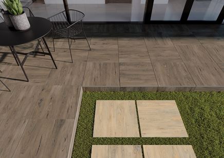 Płytka tarasowa drewnopodobna w ciemnym brązie