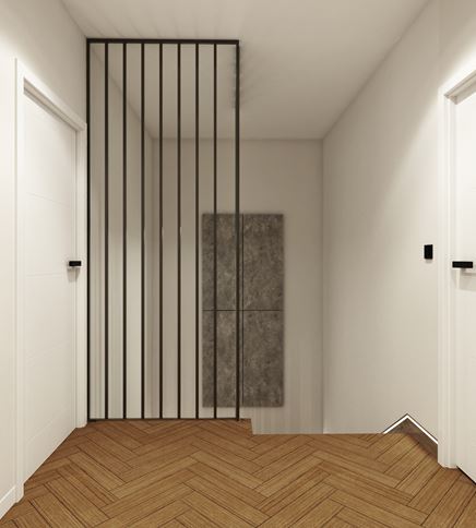 Czarne, ażurowe balustrady na schodach