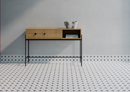 Minimalistyczny salon w uniwersalnych patchworkach Opoczno