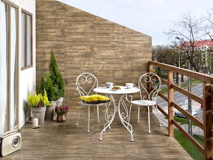 Balkon i płytki drewnopodobne Cerrad Celtis