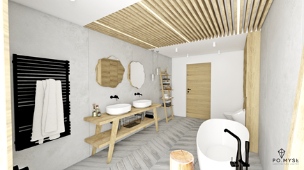 Studio PO.MYSŁ - łazienka rustykalna