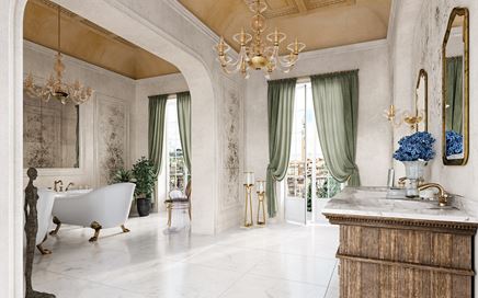 Salon kąpielowy w stylu glamour