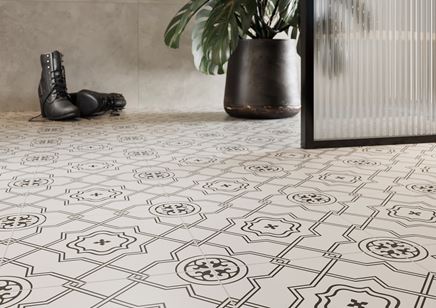 Detal uniwersalnych płytek z kolekcji Opoczno Lovely Patchwork