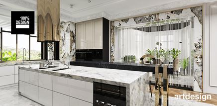 Biała kuchnia klasyczna z wyspą