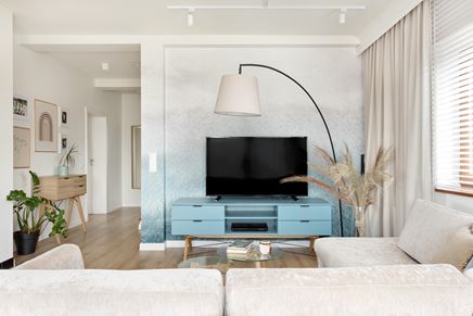 tapeta na ścianie za telewizorem