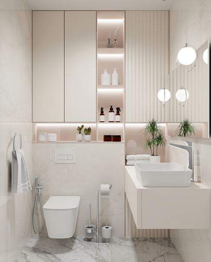 Aranżacja małej łazienki w jasnych kolorach