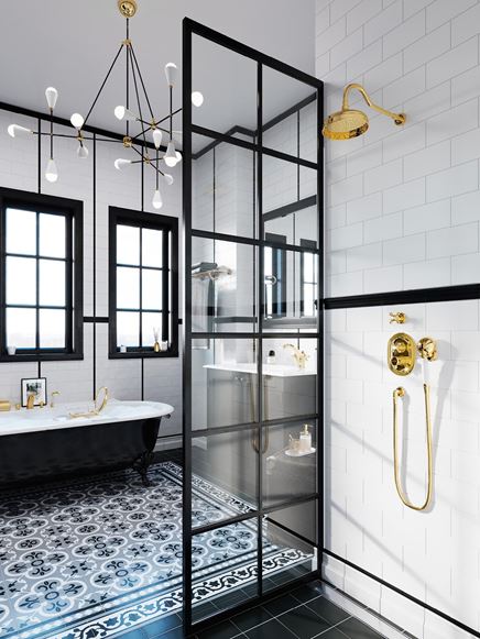 Pozłacane baterie retro Kludi linia Adlon