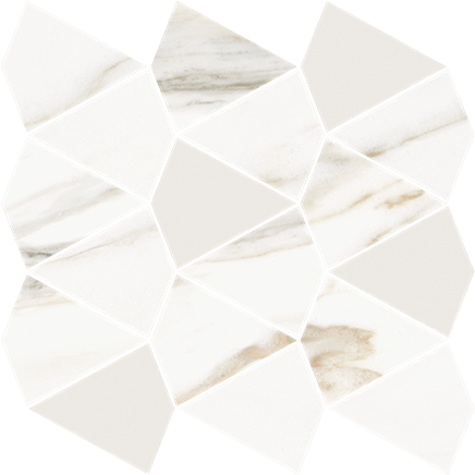 Mozaika 29,7x29,7 cm Cersanit Gold Wish White Mosaic Glossy