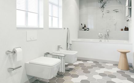 Biała łazienka w stylu klasycznym