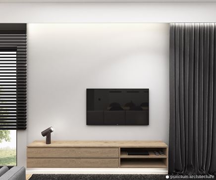 Minimalistyczna ściana TV