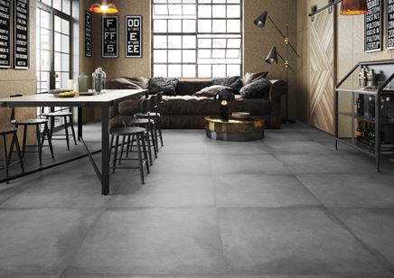 Pomysł na elegancki salon z wykorzystaniem płytek Cerrad Lukka
