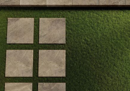 Detal brązowej płytki tarasowej Cerrad Cliff