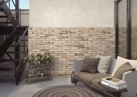 Piaskowa płytka w wykończeniu elewacji