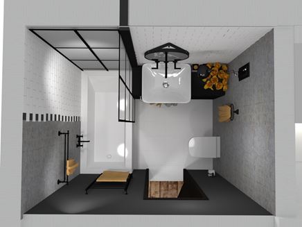 Łazienka vintage - widok z góry