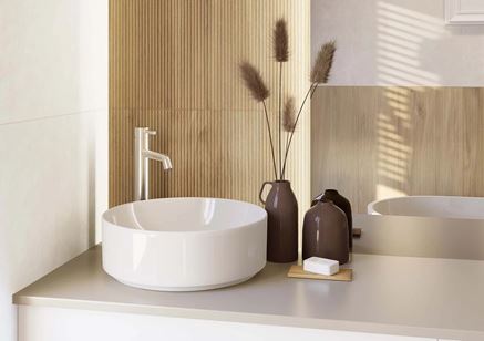 Detal strukturalnego dekoru Paradyż Flowline Gold