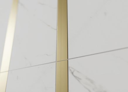 Detal złotej listewki z kolekcji Cerrad Metallic
