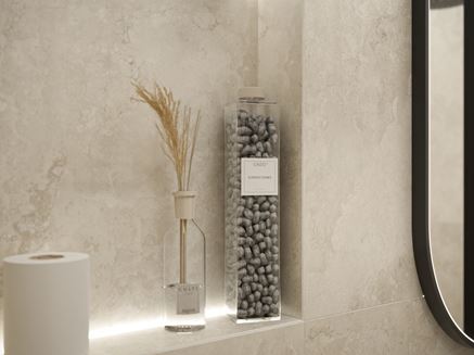 Detal płytki uniwersalnej Azario Luana w łazience