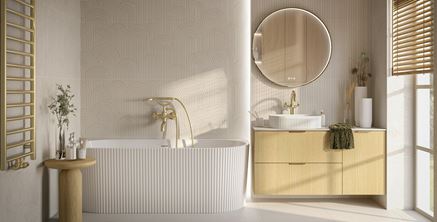 Okrągłe lustro w łazience