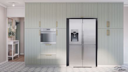 Zielona zabudowa nowoczesnej kuchni