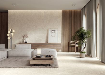 Stylowy salon w szarościach i beżach