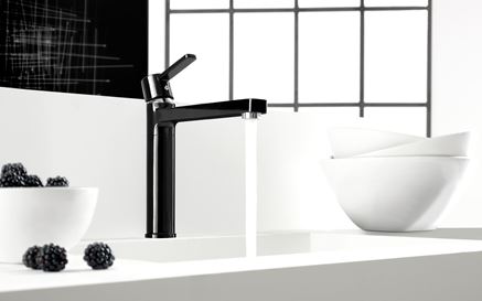 Czarna bateria kuchenna Kludi Zenta Black&White