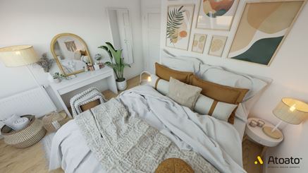 Przytulna sypialnia w bieli