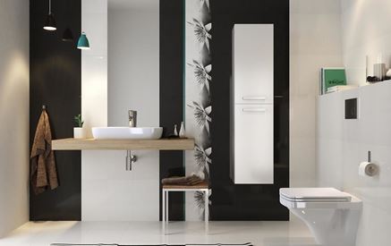 Aranżacja nowoczesnej łazienki w czerni i bieli