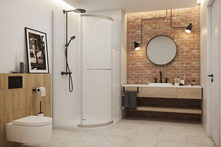 Łazienka w stylu industrialnym w gamie produktów Loft