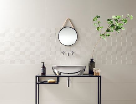 Tubądzin Veridiana white - łazienka minimalistyczna