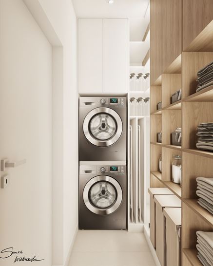 Praktycznie urządzona pralnia