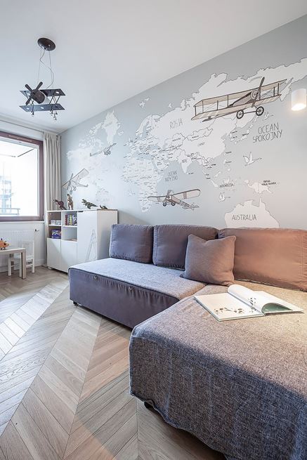 Tapeta-mapa  w pokoju chopca