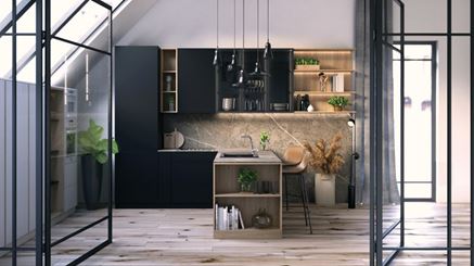 Kuchnia na poddaszu w nowoczesnej aranżacji