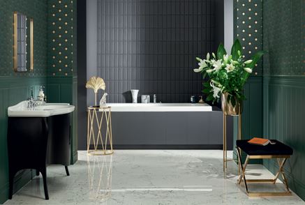 Ekskluzywna łazienka z ozdobną mozaiką Tubądzin Sophisticated