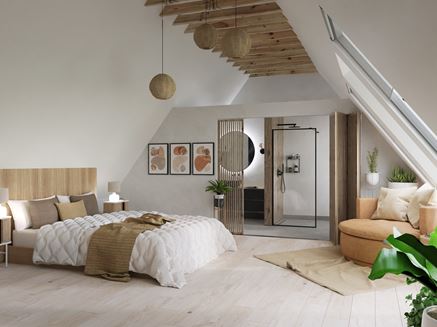 Aranżacja sypialni na poddaszu w stylu skandynawskim