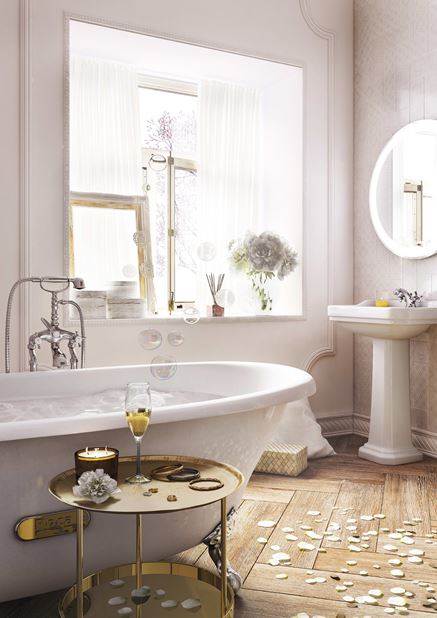 Romantyczna łazienka w stylu vinatge