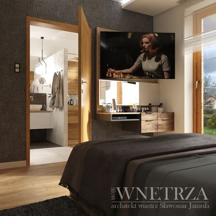 Ściana RTV w sypialni