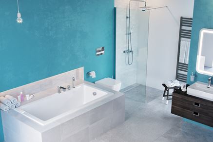 Aranżacja niebieskiej łazienki w nowoczesnym stylu