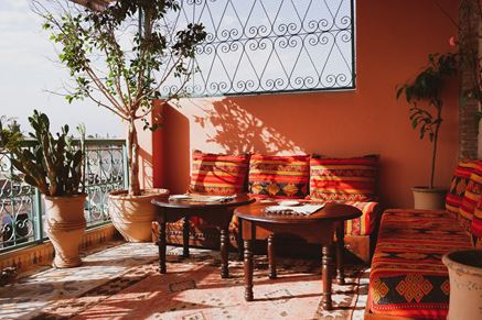 Balkon w stylu śródziemnomorskim