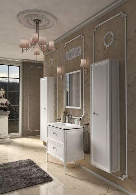 Aranżacja klasycznej łazienki z serią Oristo Montebianco