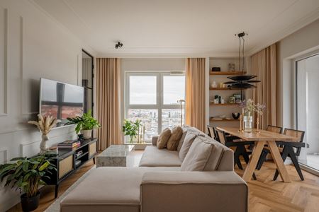 Harmonijne wnętrza 90-metrowego apartamentu w Poznaniu