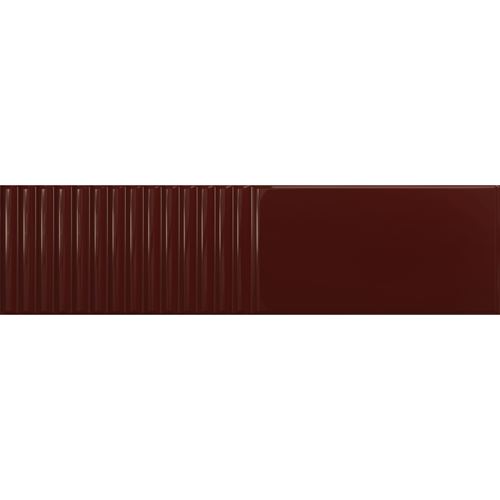 Tubądzin Groove Burgundy 2 STR Gloss