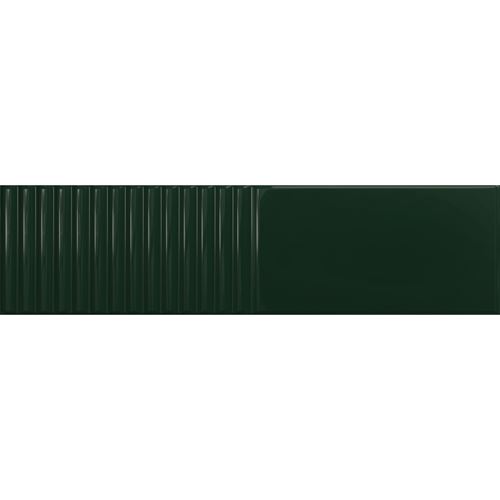 Tubądzin Groove Green 2 STR Gloss