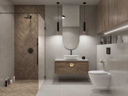 Szafka nad stelażem wc - praktyczne rozwiązanie