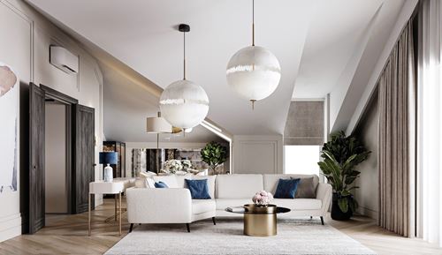 Apartament na poddaszu w stylu art déco