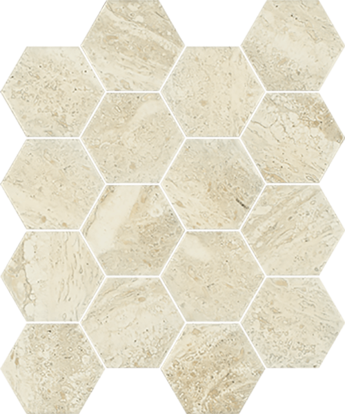 Paradyż Sunlight Stone Beige Mozaika Prasowana Hexagon
