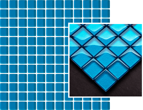 Paradyż Uniwersalna Mozaika Szklana Azzurro K.2,3X2,3