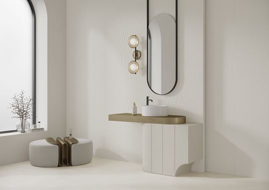 Pomysł na łazienkę - płytki strukturalne