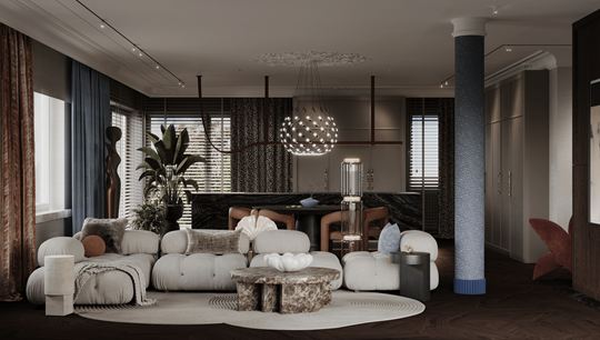 Penthouse przy parku z wnętrzami projektu MODEKO Studio