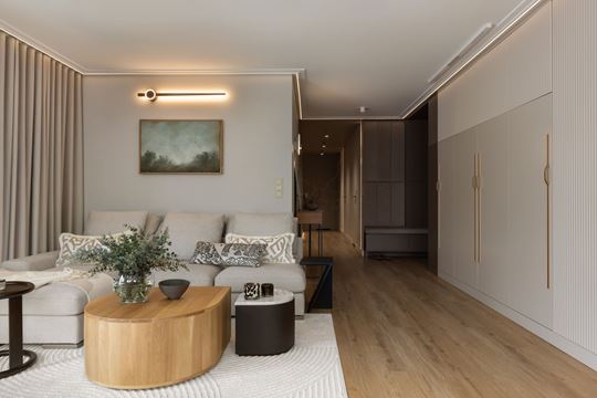 100-metrowy apartament w tonacji taupe